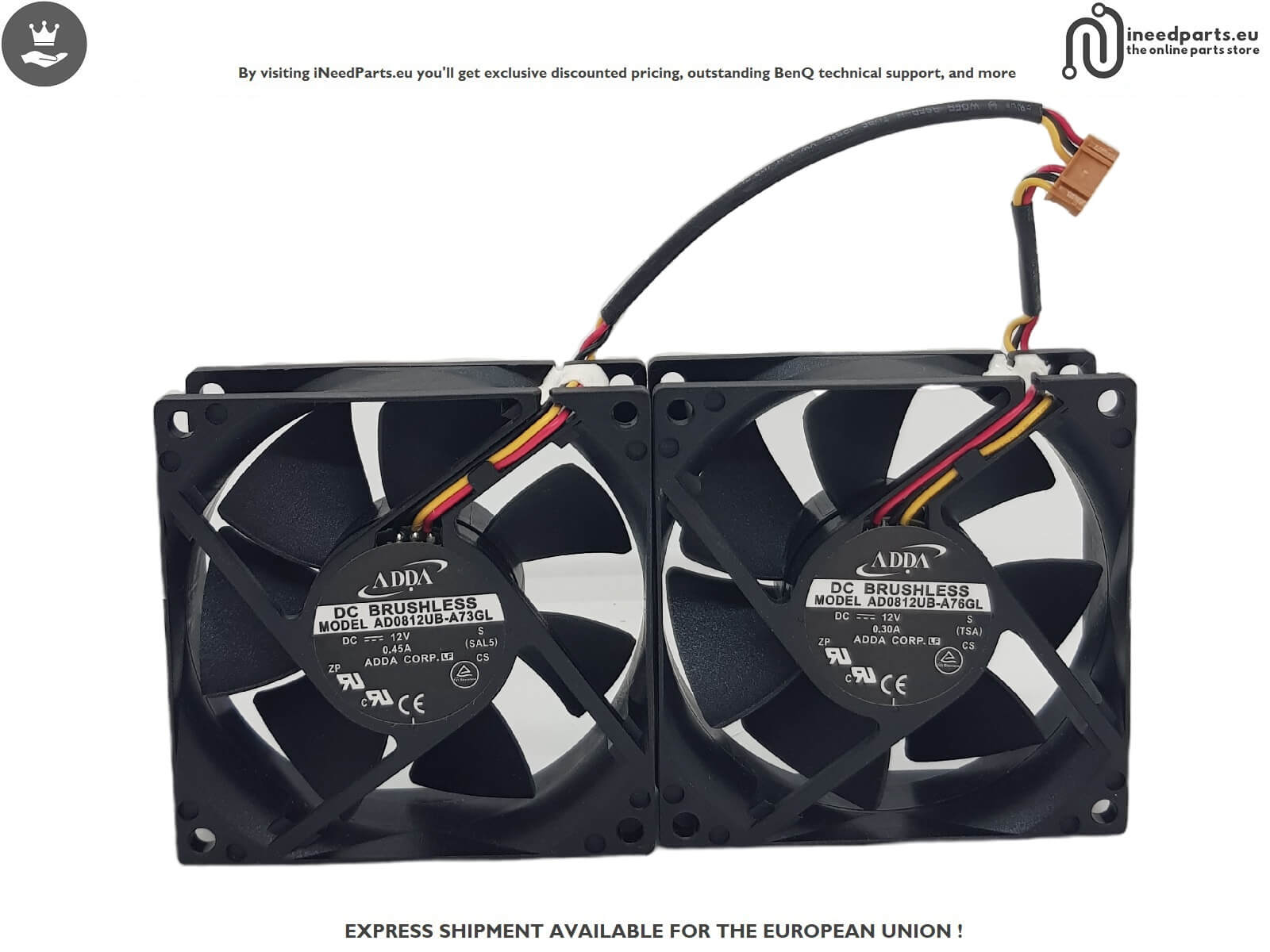 2xFAN 80x80x25 AD0812 BenQ PRJ MP622