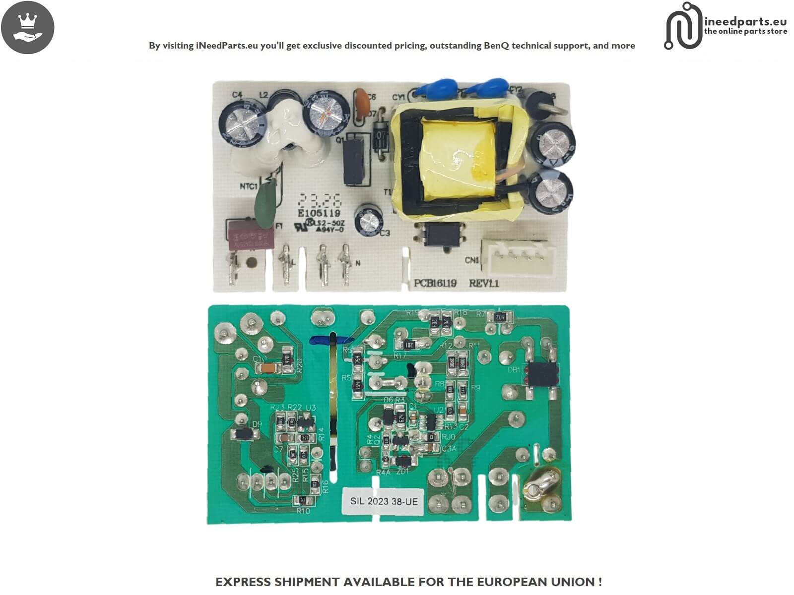 POWER BOARD PCB16119 BLACK&DECKER FSMH1351SM
