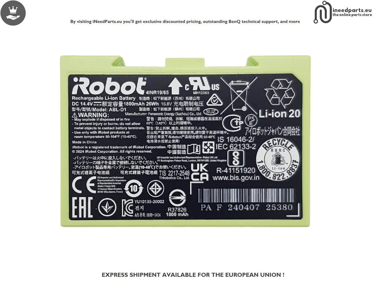 BATTERY FOR iRobot Roomba Combo i5