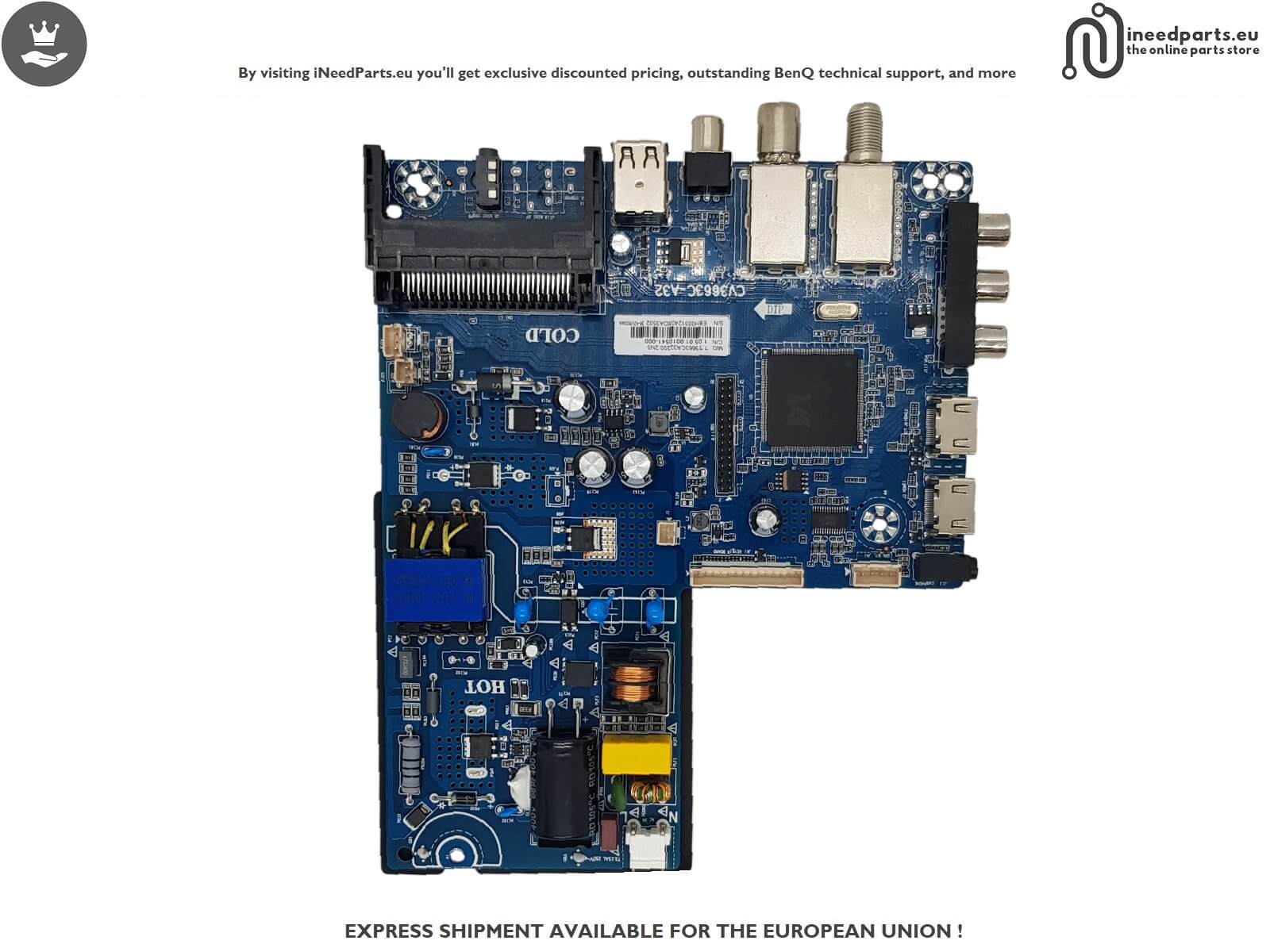 Main Board + Power Board TV BLAUPUNKT 32HAE4000 CV3663C-A32