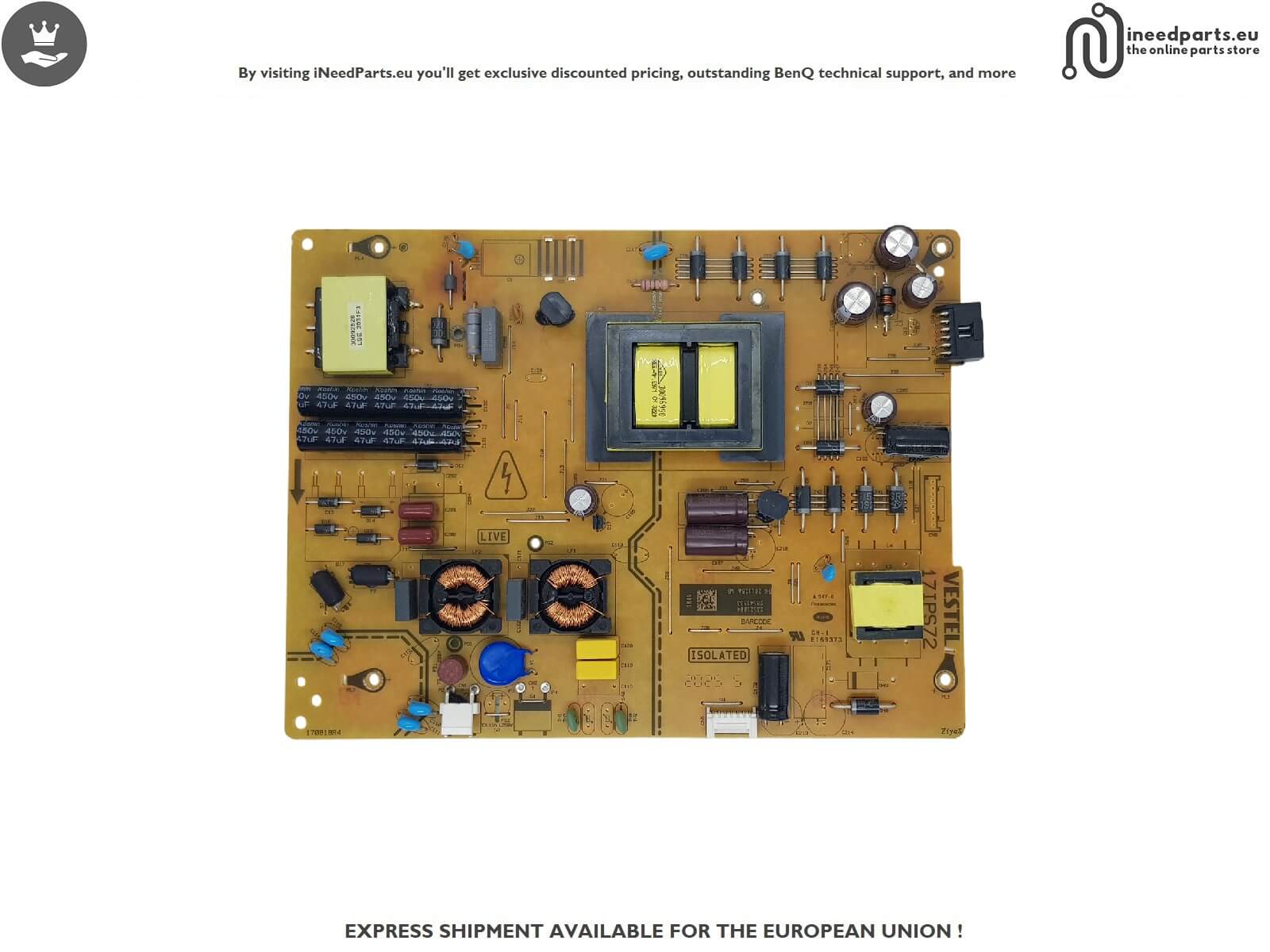 Power Board TV HITACHI 50HK6100 17IPS72