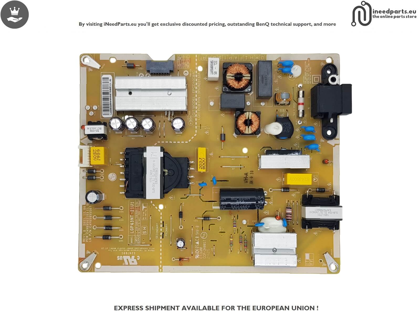 Power Board TV LG 43NAN082T3B LG43NT-21U1 EAX69502103