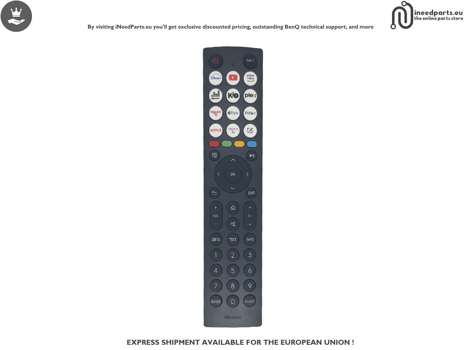 Remote Control TV HISENSE 32HE4000 RSAG8.074.6718