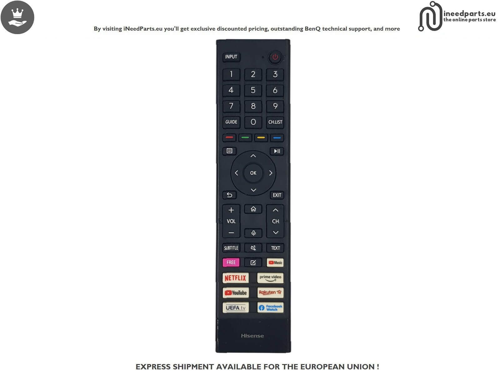 Remote Control TV HISENSE 55A6BG 55A6BG