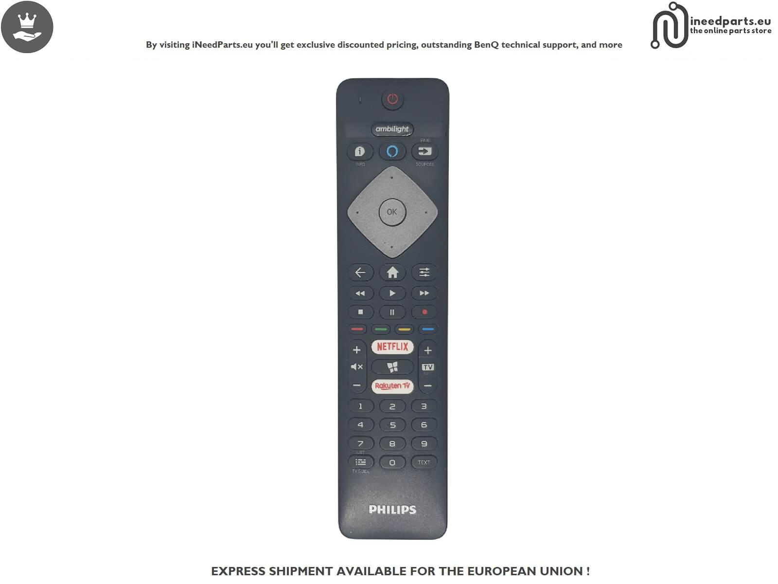 Remote Control TV PHILIPS 58PUS780512 RC4154405