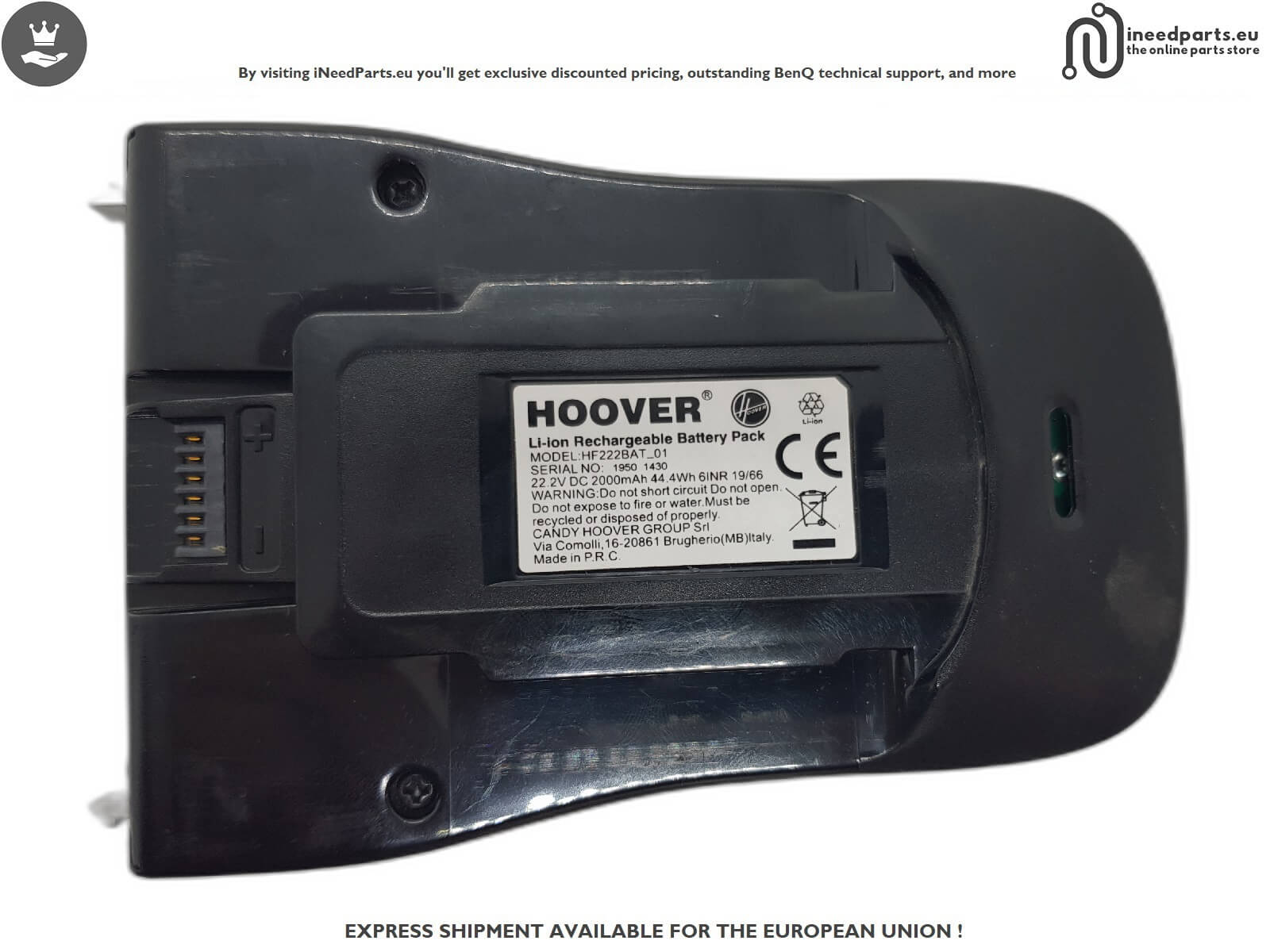 Battery Hoover HF18HPT 011 H-Free MODEL HF222BAT_01