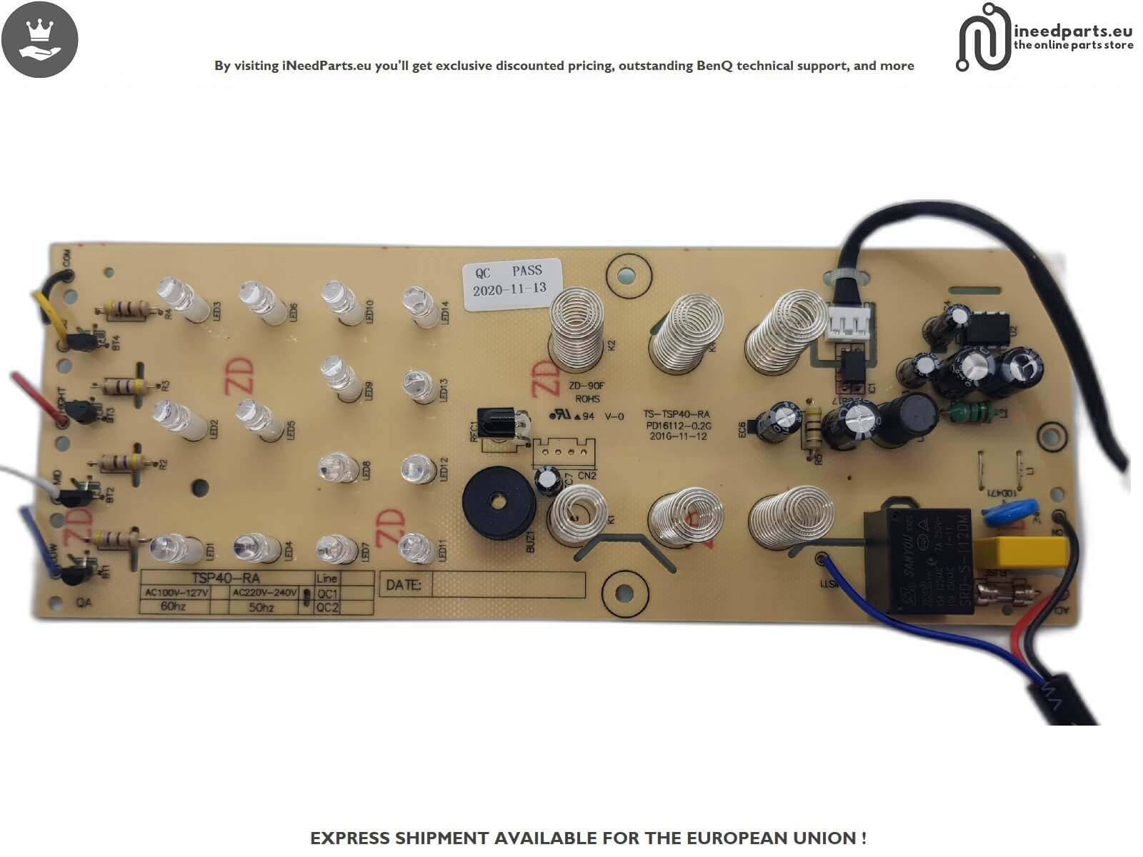 Control Board for Cecotec EnergySilence 690 FreshEssence Digital TS-TSP40-RA  PD16112-0.2G