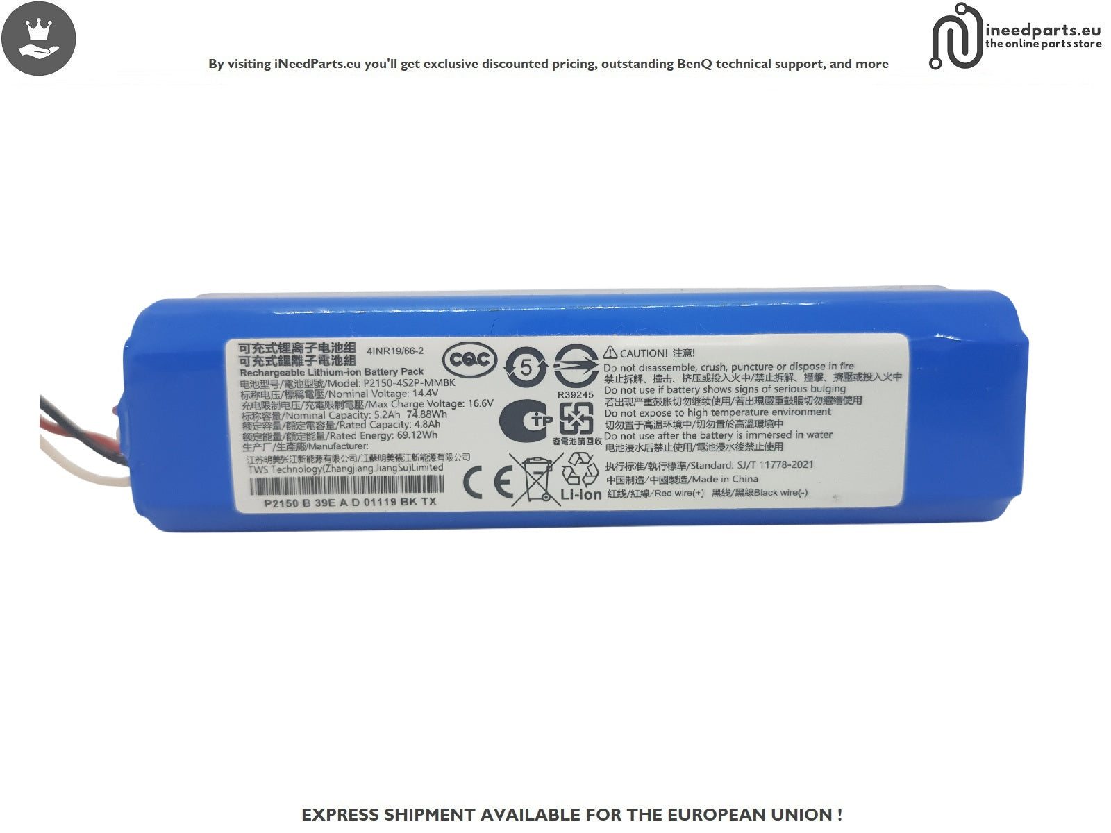 Battery for Dreame L10s Ultra Vacuum Cleaner