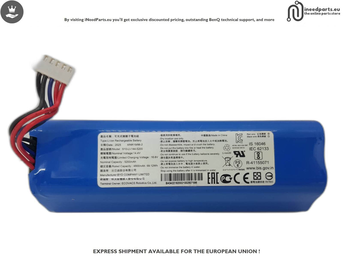 Battery for Ecovacs Deebot OZMO T8 AIVI Vacuum Cleaner