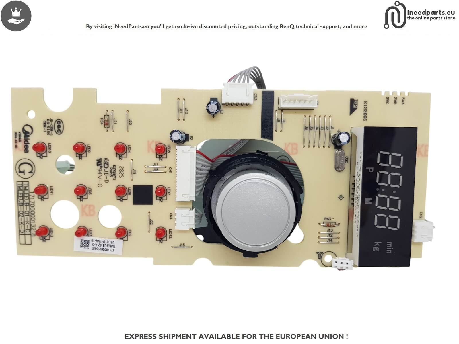 Control Board for Bosch BFL523MW1F, Series 4, Microwave, Recessed, White