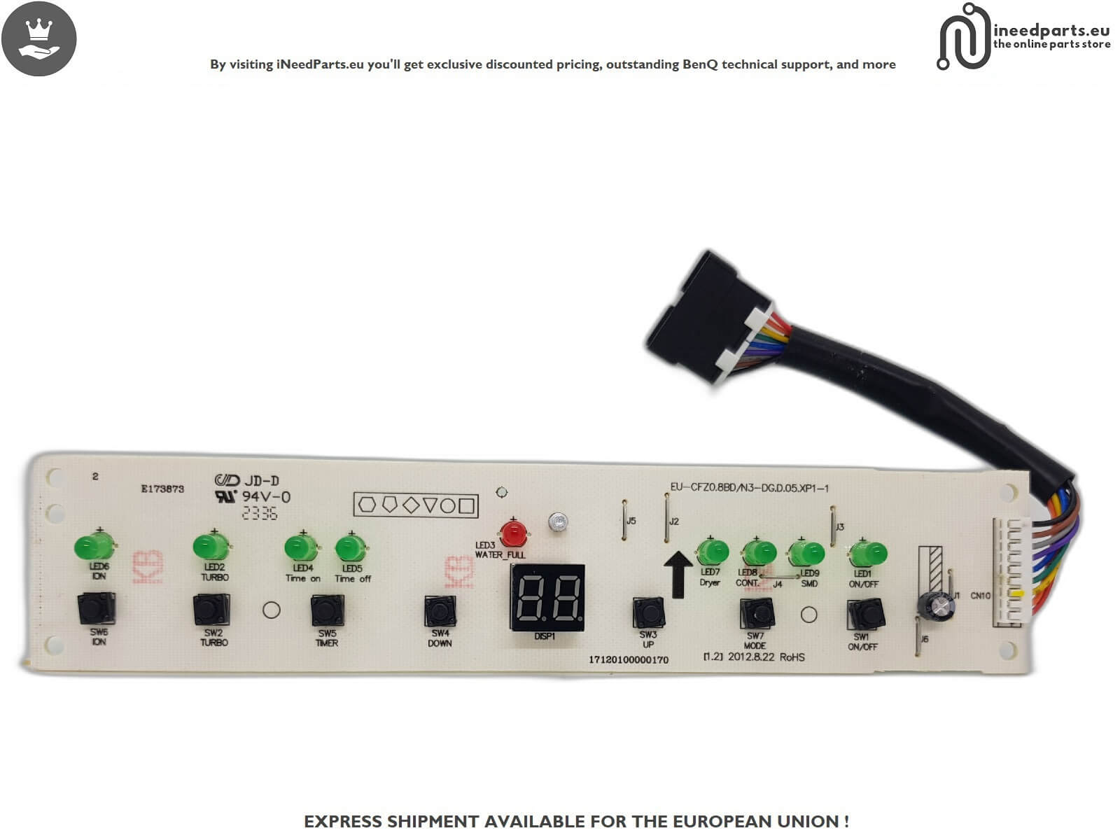 Control Board for Comfee MDDF-20DEN7-WF Dehumidifier