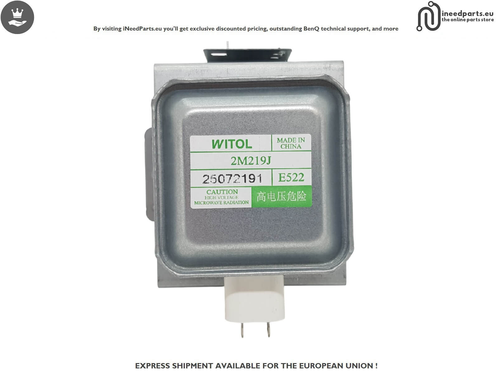 Magnetron for Bosch BFL523MW1F, Series 4, Microwave, Recessed, White WITOL 2M219J