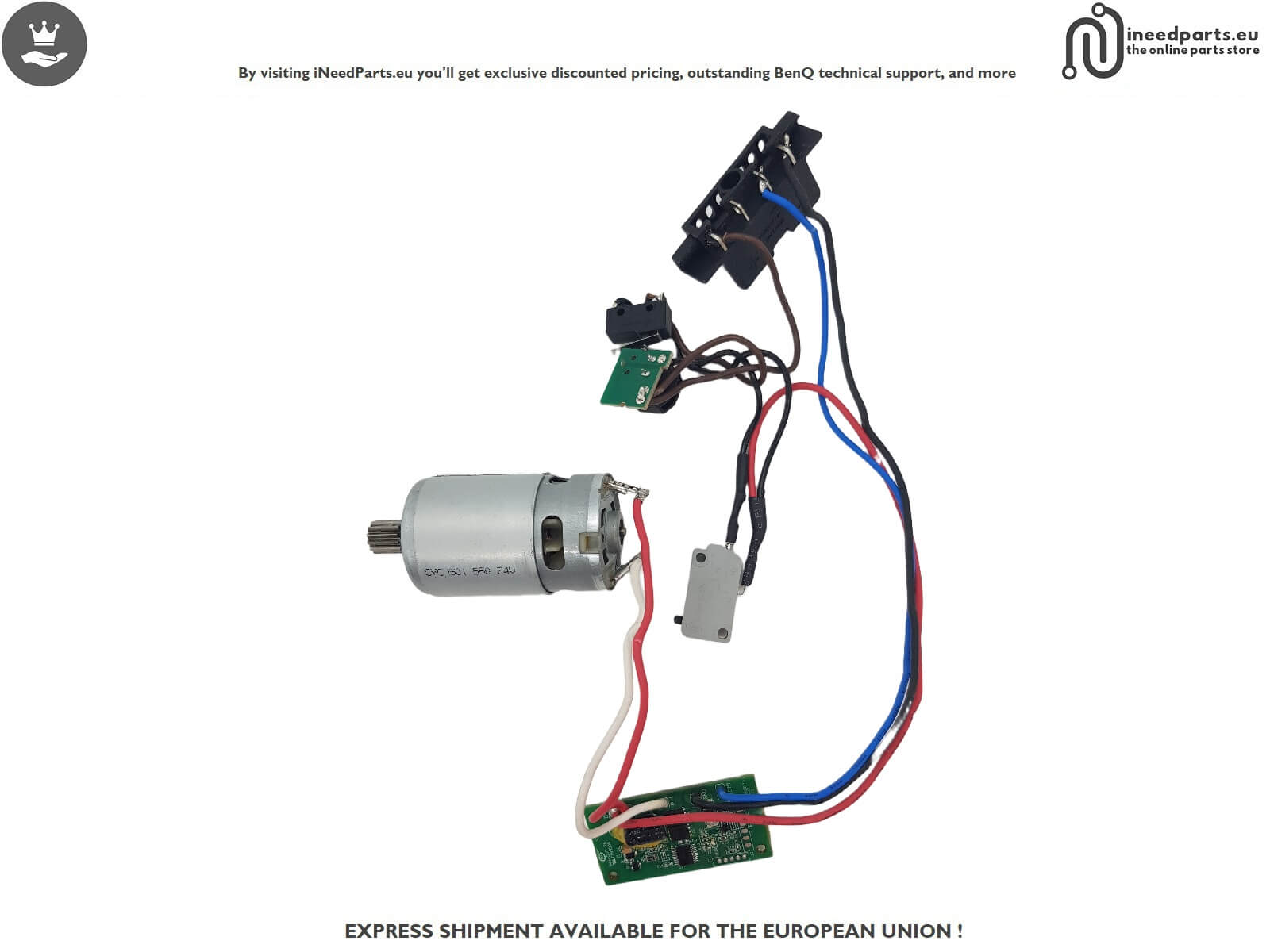 Motor and Controler for Greenworks G24SHTK2