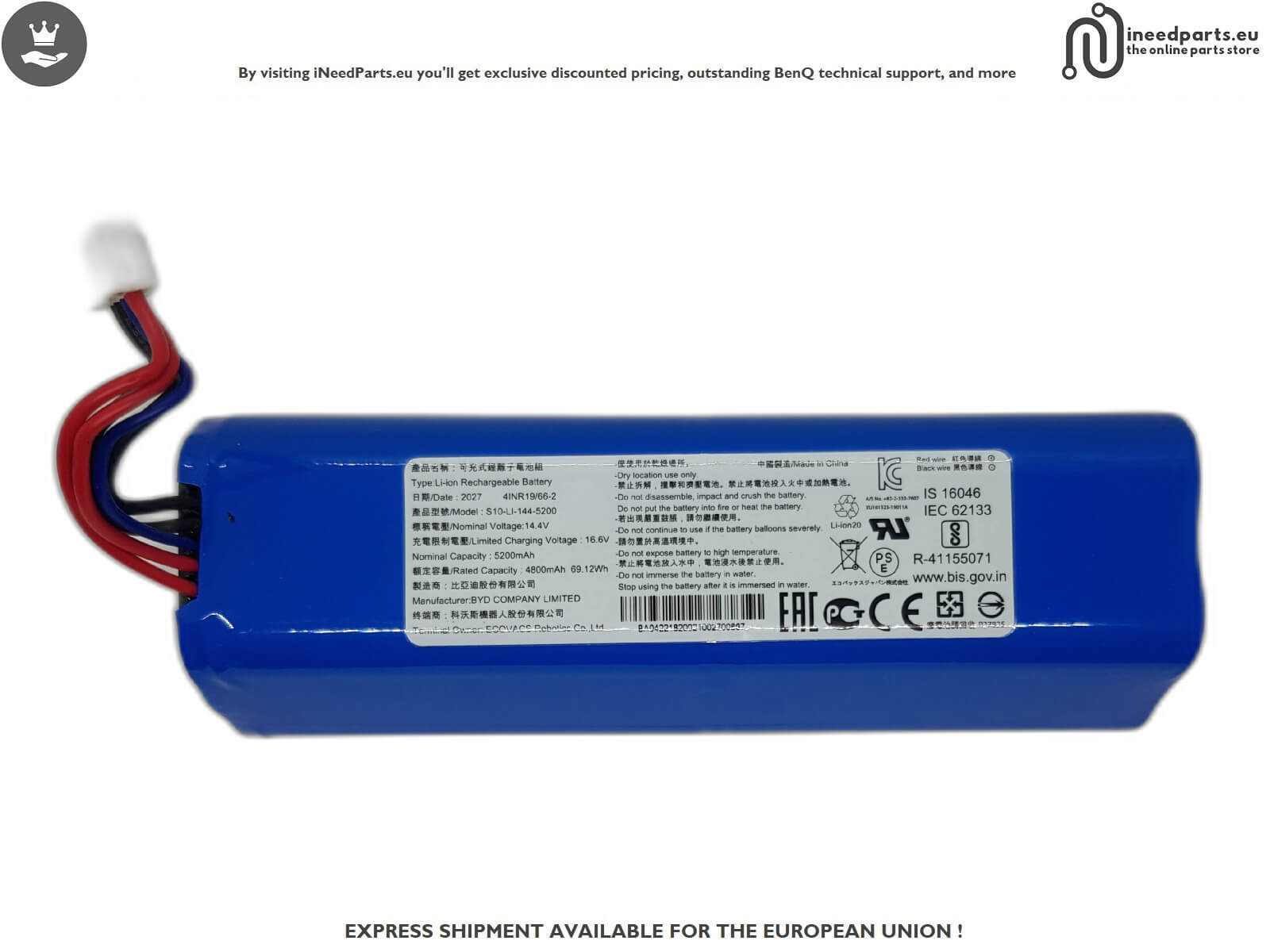 Original Battery for Ecovacs Deebot OZMO T8