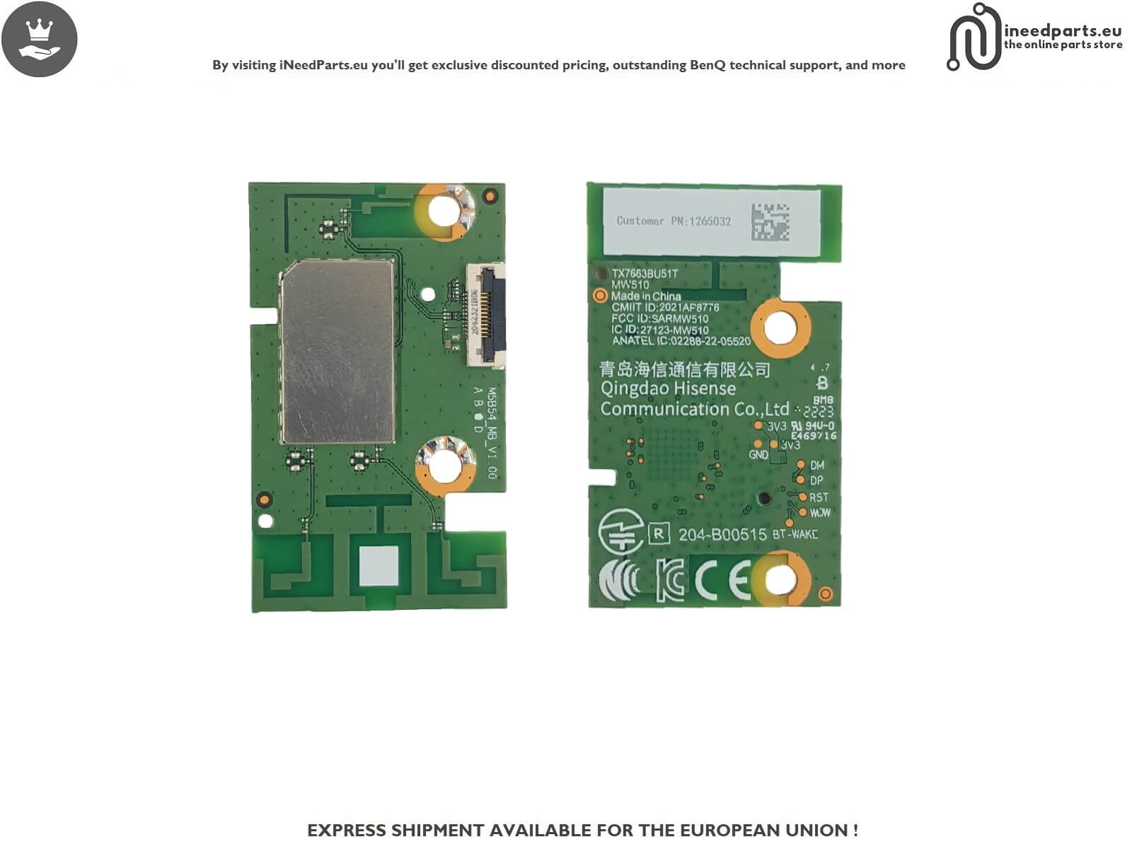 WiFi Board TV HISENSE 55A6BG M5B54_MB_V1