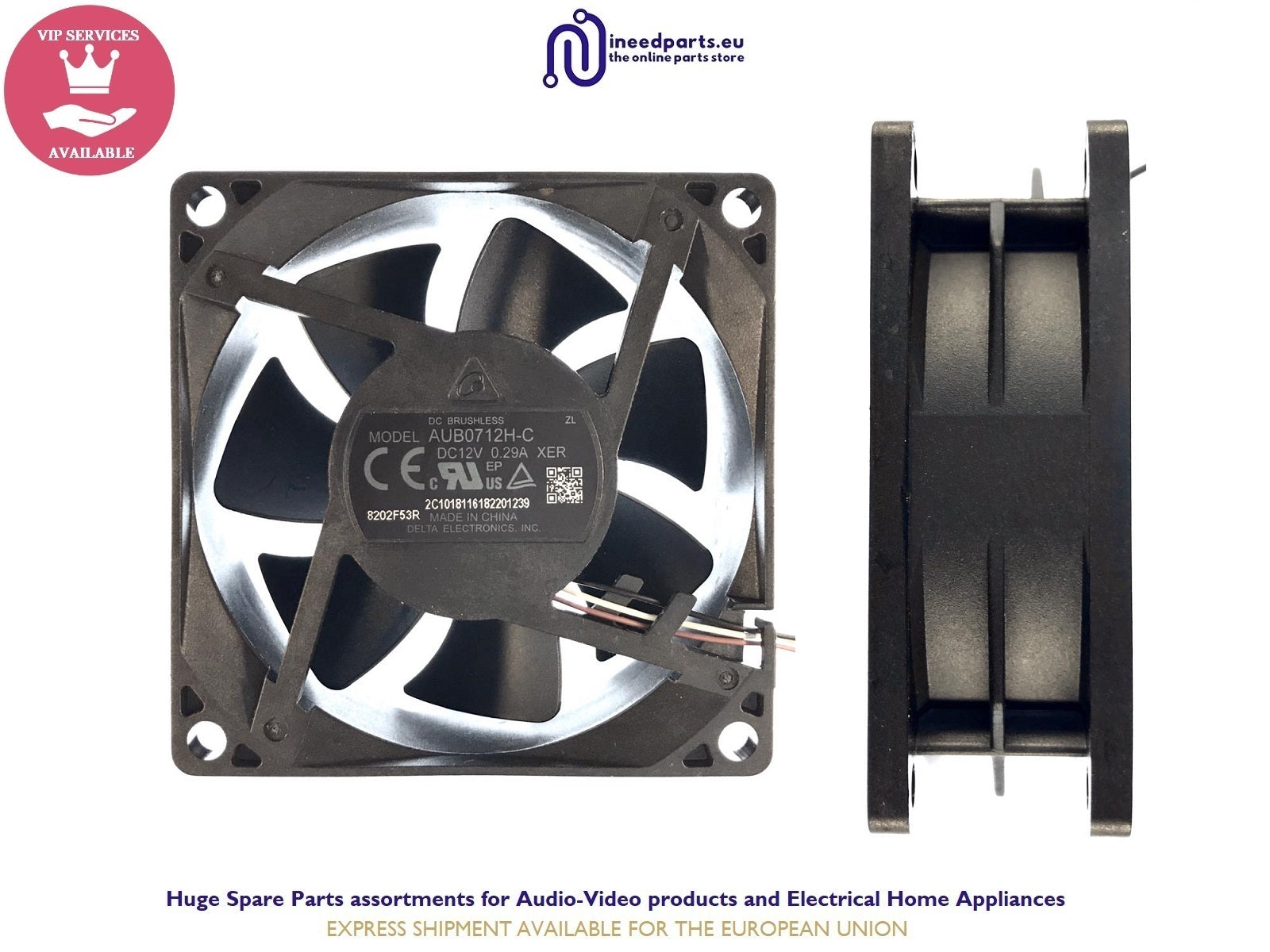 Fan 70x70x25 52mm AUB0712H-C For BenQ W1110 W2000 Projectors