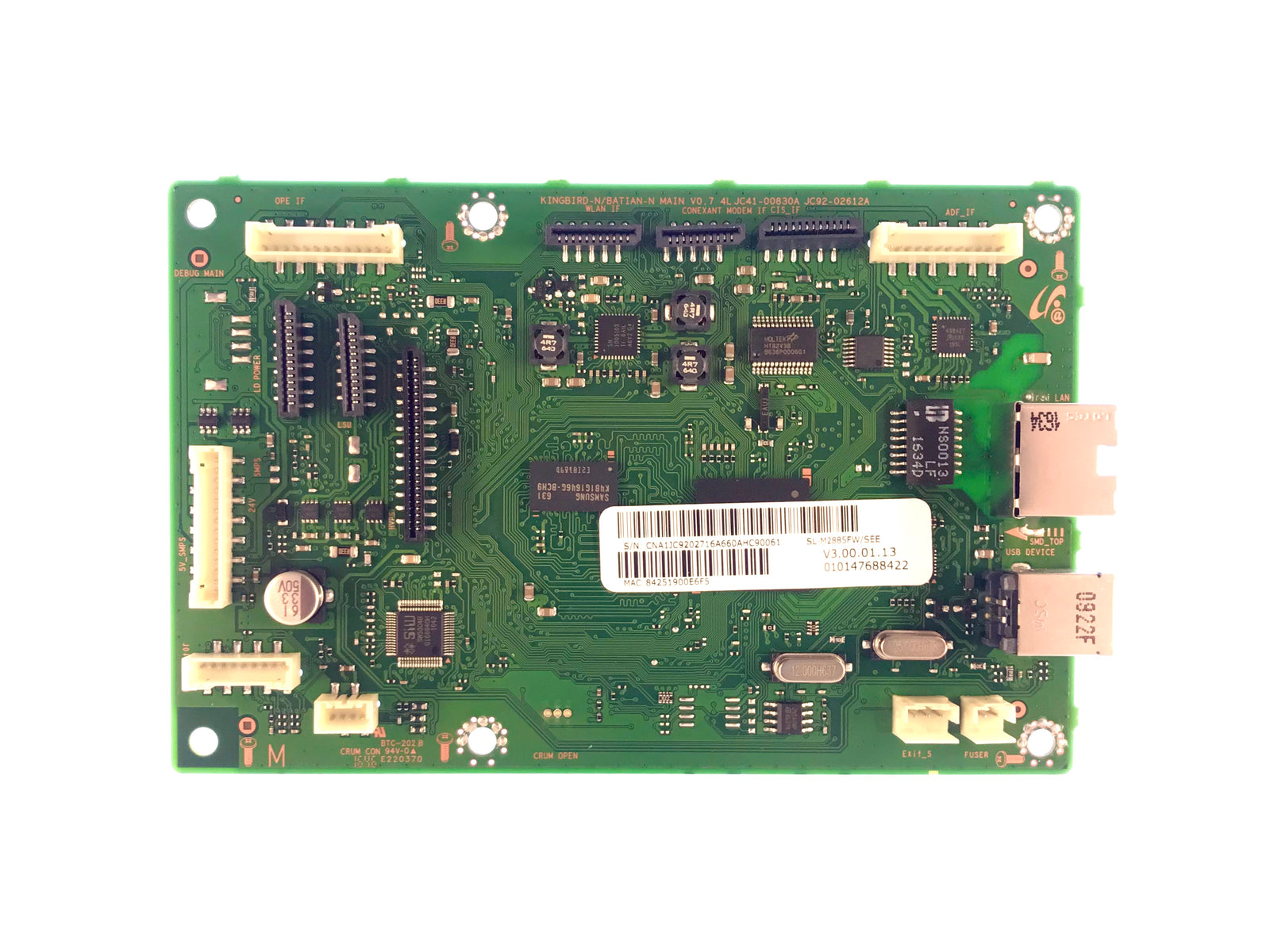 Main Board For Samsung M2885FW Printer JC92-02612A