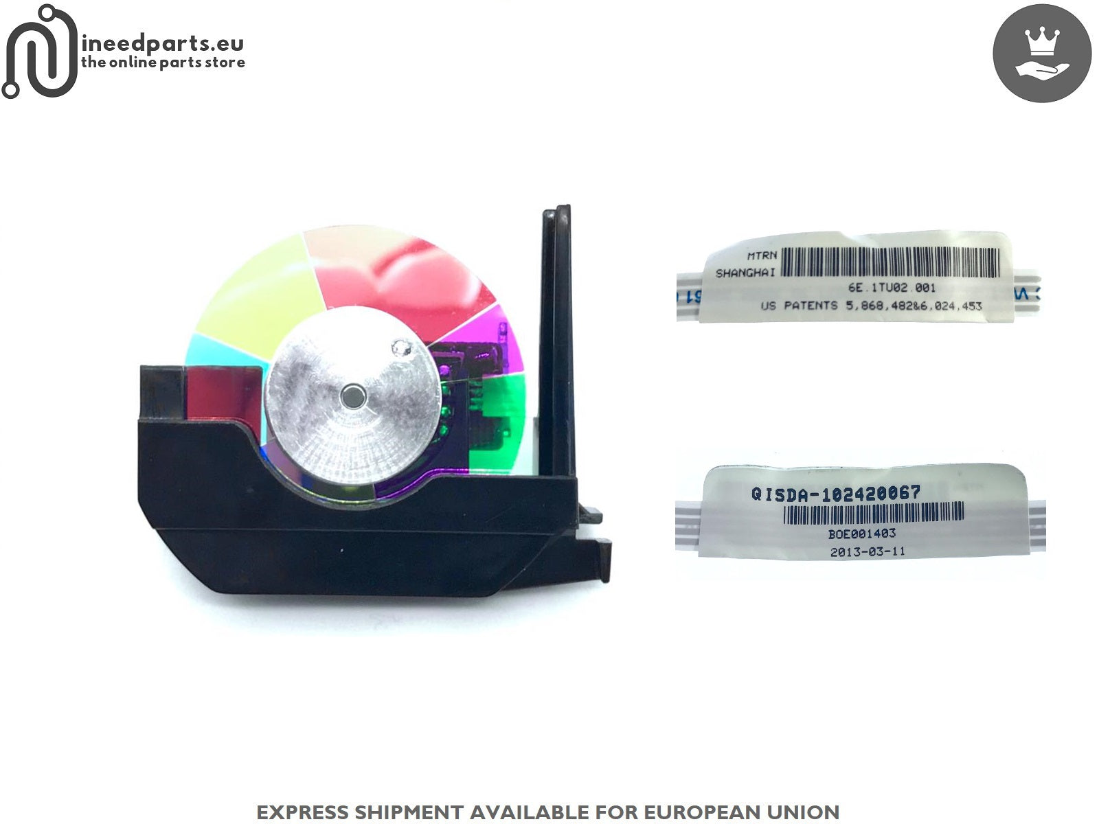 Color Wheel BOE001403 6E.1TU02.001 QISDA-102420067 BenQ W750