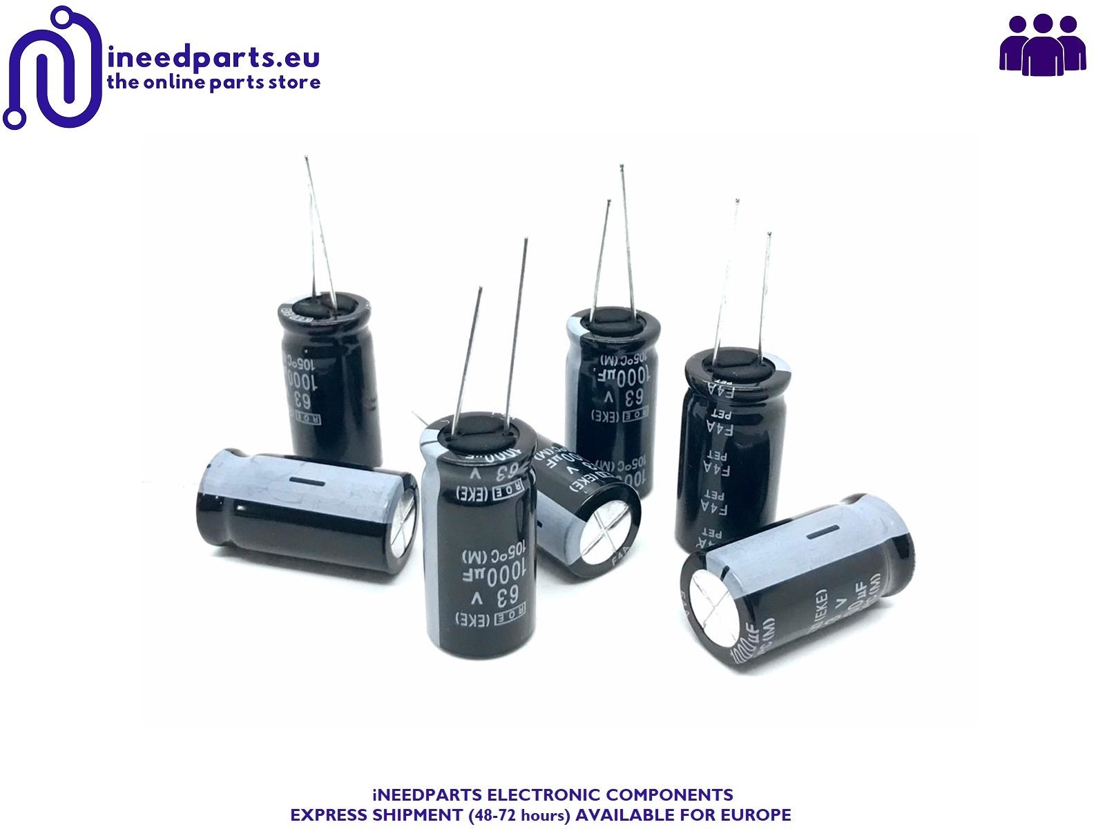 1000uF 63V Electrolytic Capacitor ROE EKE Audio Grade - LOT of 50