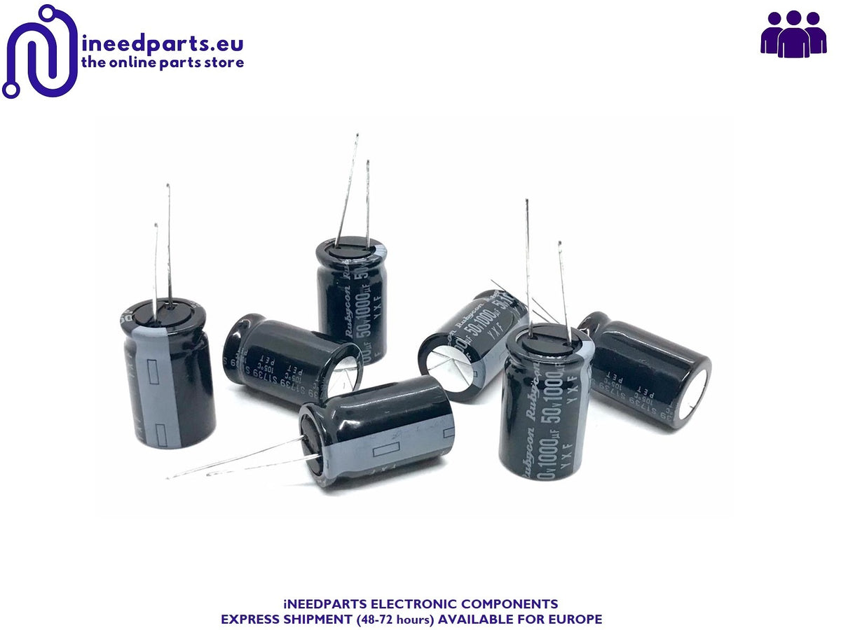 1000uF 50V YXF Electrolytic Capacitor Rubycon Japan - LOT of 50