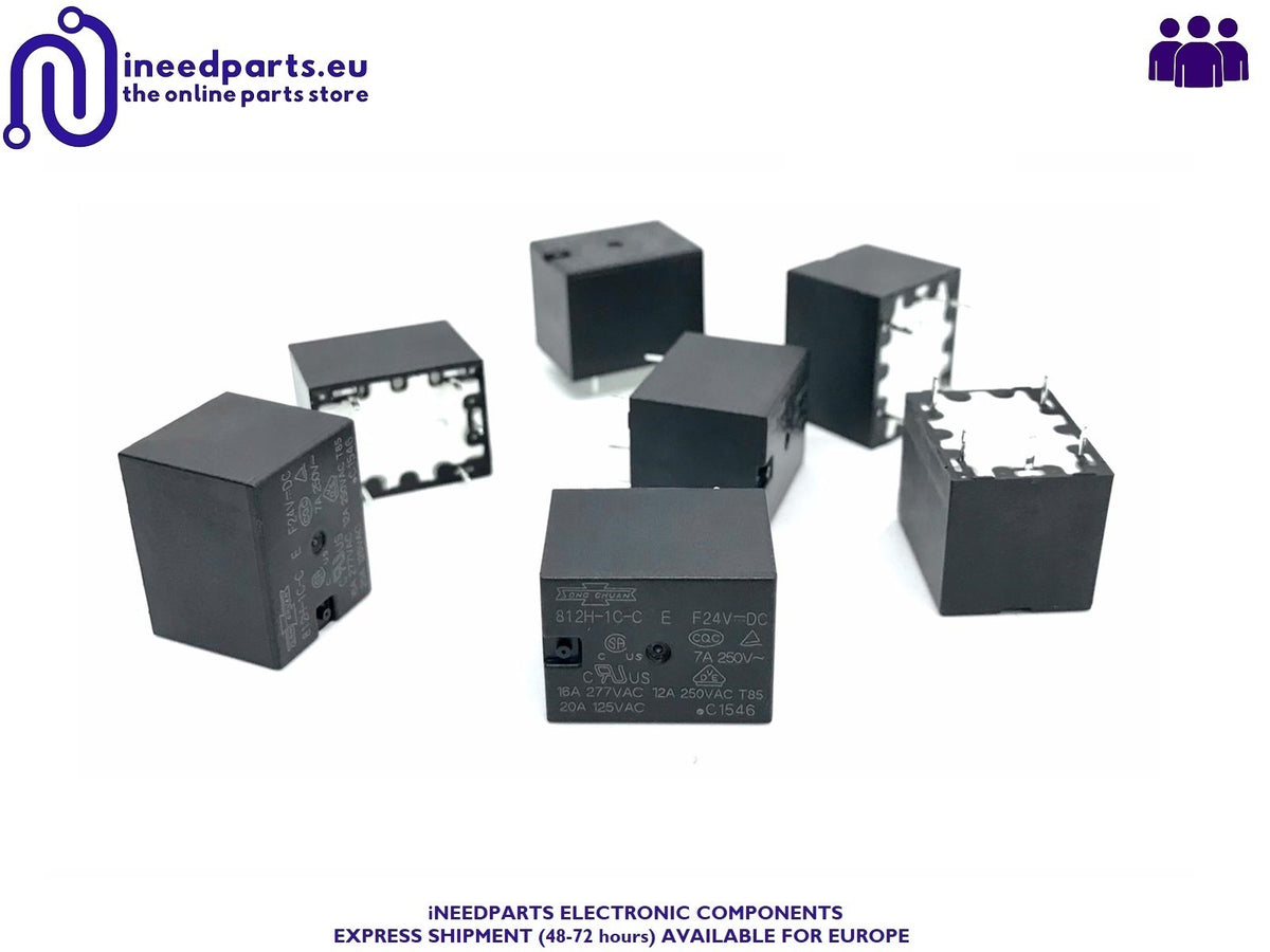 Song Chuan 812H-1C-C-24V Relay 10A Mini 24VDC SPDT Flux Tight