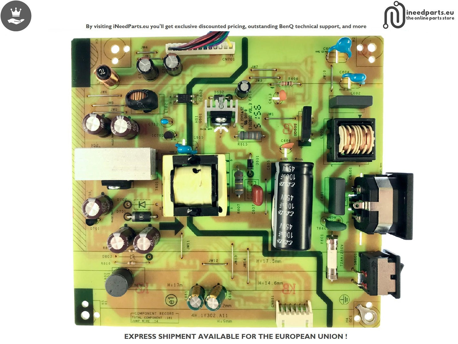 Power board for BenQ BL2410PT 4H.1Y302.A11
