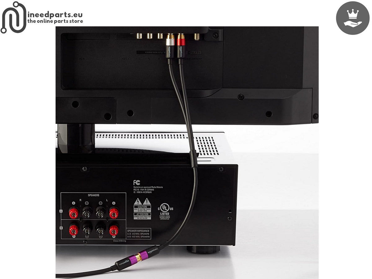 RCA Y-Adapter Splitter Cable 2 Male to 1 Female