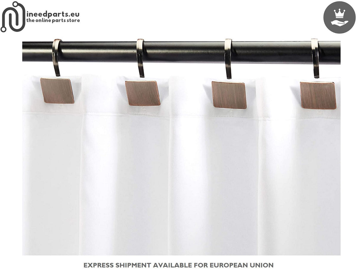 Shower Curtain Hooks Classic Square Oil-Rubbed Bronze