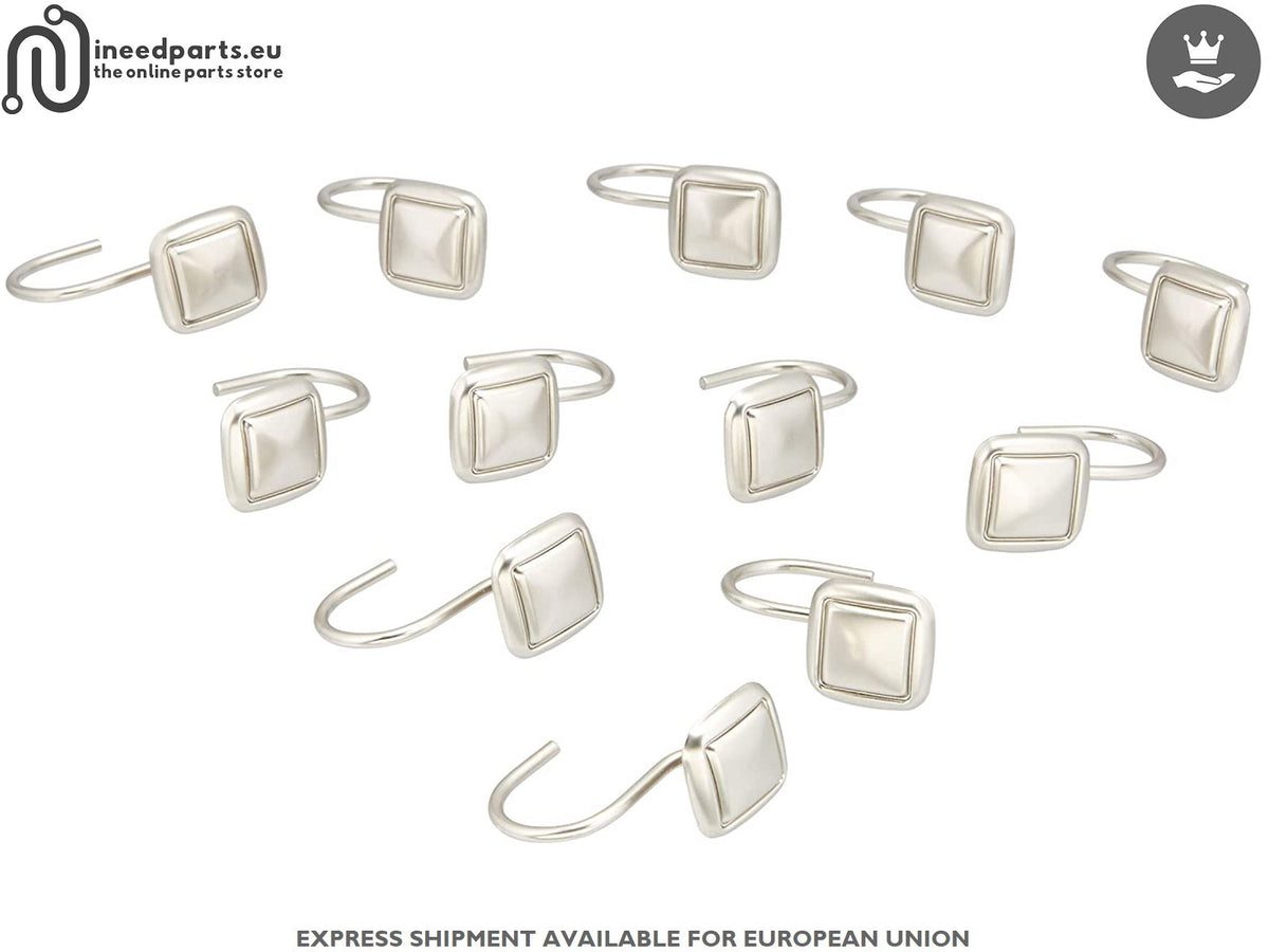 Shower Curtain Hooks Classic Square Oil-Rubbed Bronze